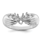 14k White Gold 5 Genuine Stone Family Ring