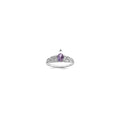 14k White Gold 1 Genuine Stone Family Ring
