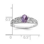 14k White Gold 1 Genuine Stone Family Ring