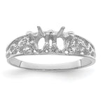 14k White Gold 2 Synthetic Stone Family Ring