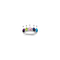 14k White Gold 5 Genuine Stone Family Ring