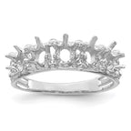 14k White Gold 5 Synthetic Stone Family Ring