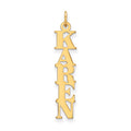 14k Yellow Gold Name Plate Charm