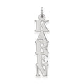 14k White Gold Name Plate Charm