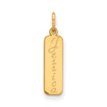 Sterling Silver/Gold-plated Script Font Name Bar Charm