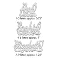 Sterling Silver/Rhodium-plated Heart Name Plate