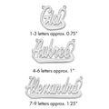 Sterling Silver/Rhodium-plated Underlined Name Plate