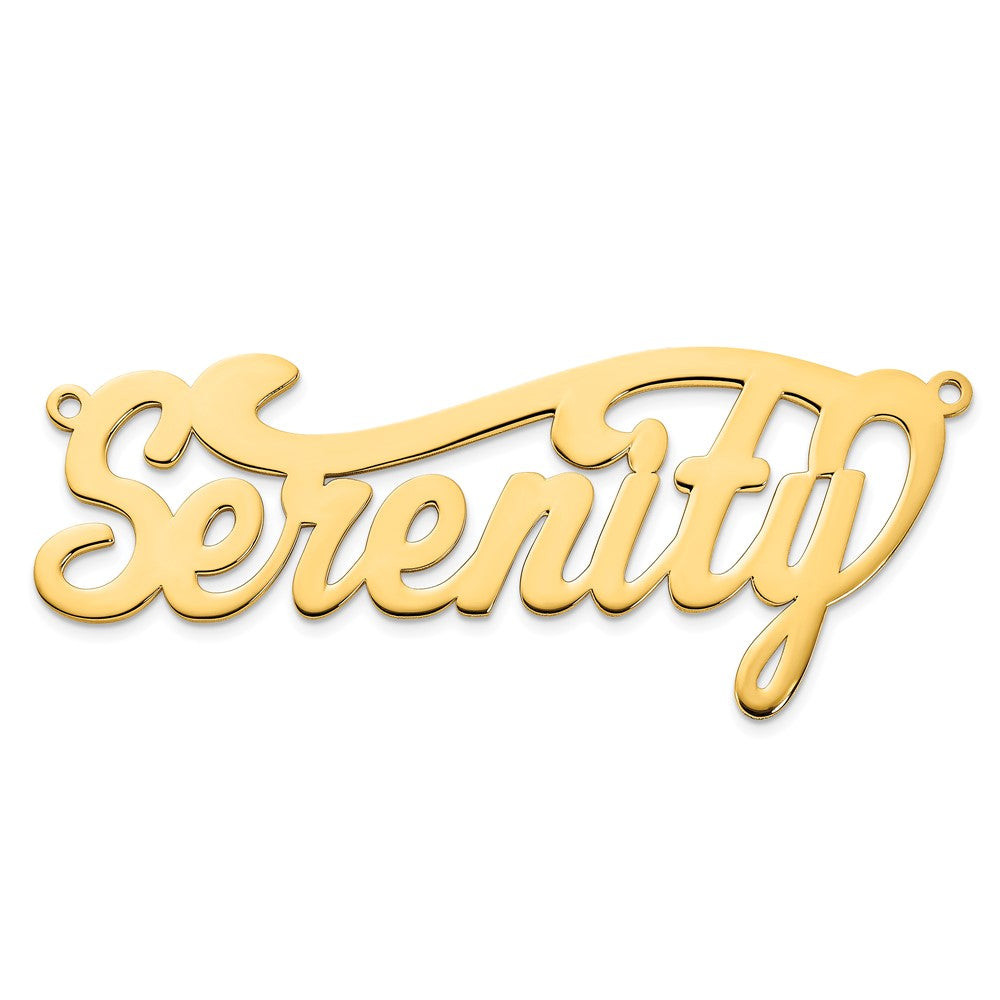 14k Yellow Gold  Polished Name Plate