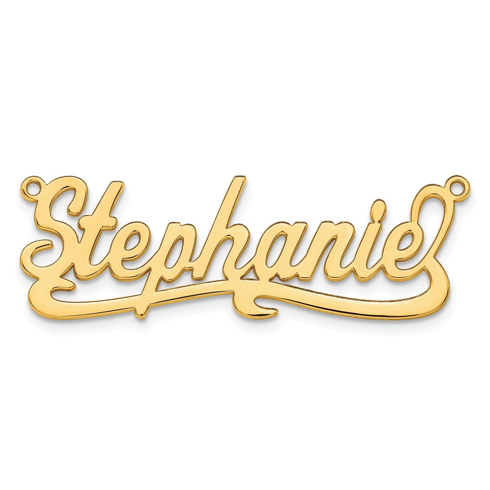 14k Yellow Gold Polished Name Plate