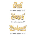 14k Yellow Gold Polished Name Plate