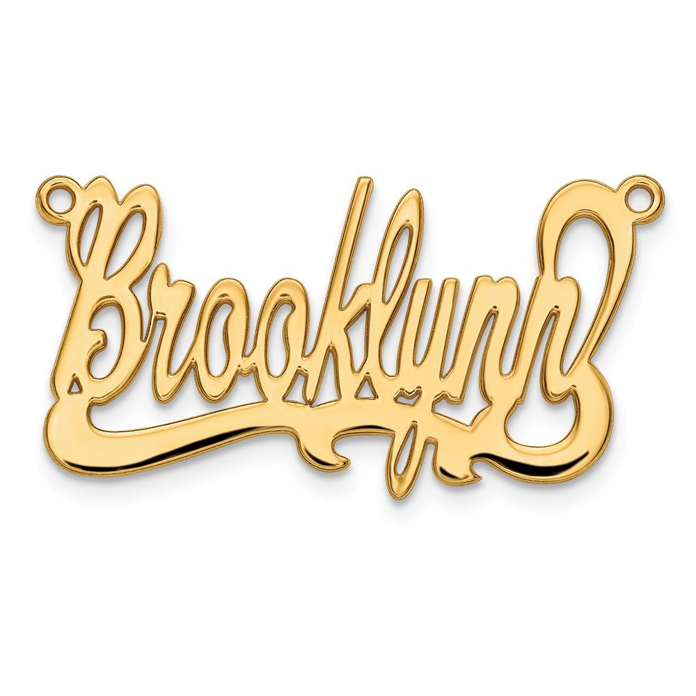 14k Yellow Gold Polished Name Plate
