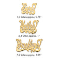 14k Yellow Gold Polished Name Plate