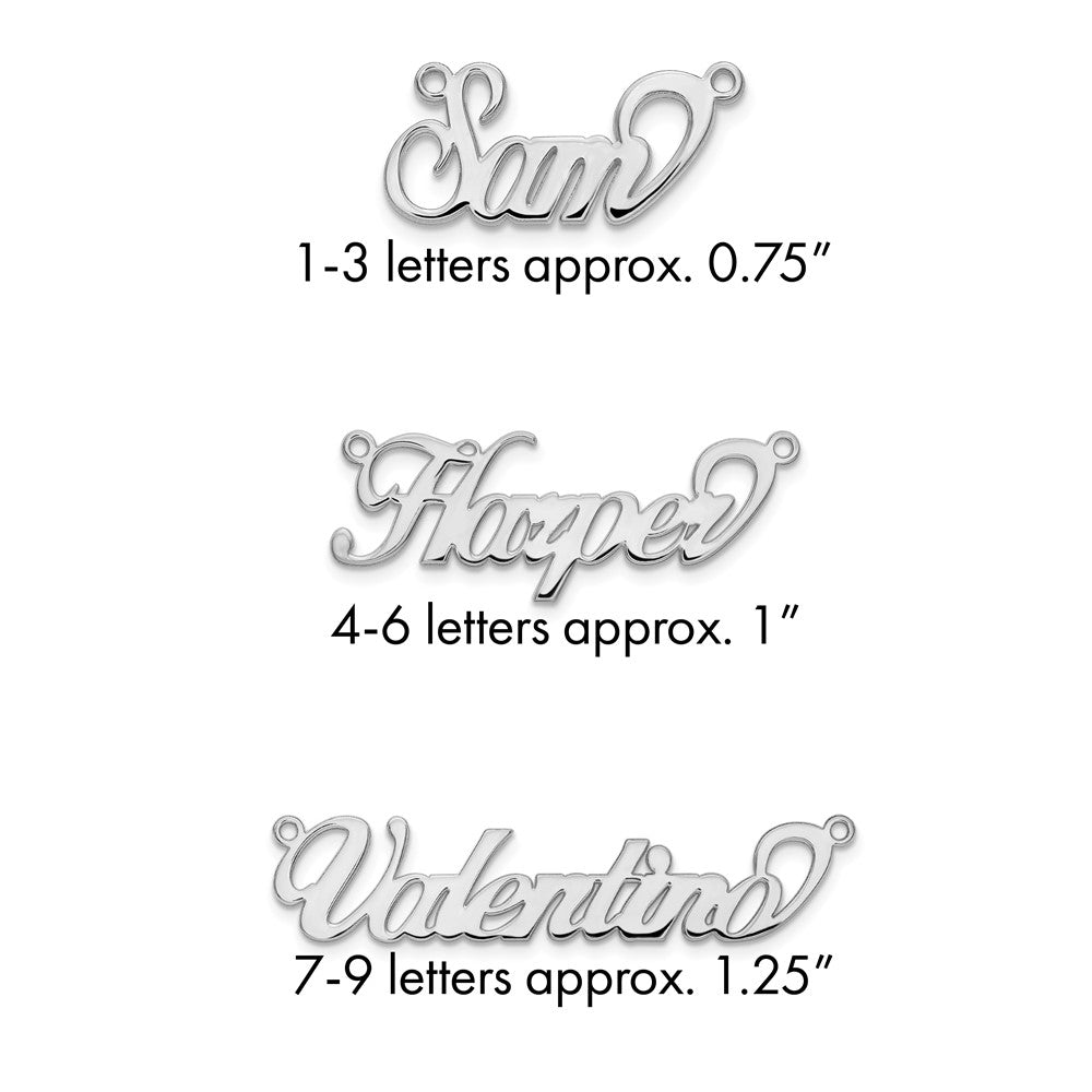 10k White Gold Name Plate