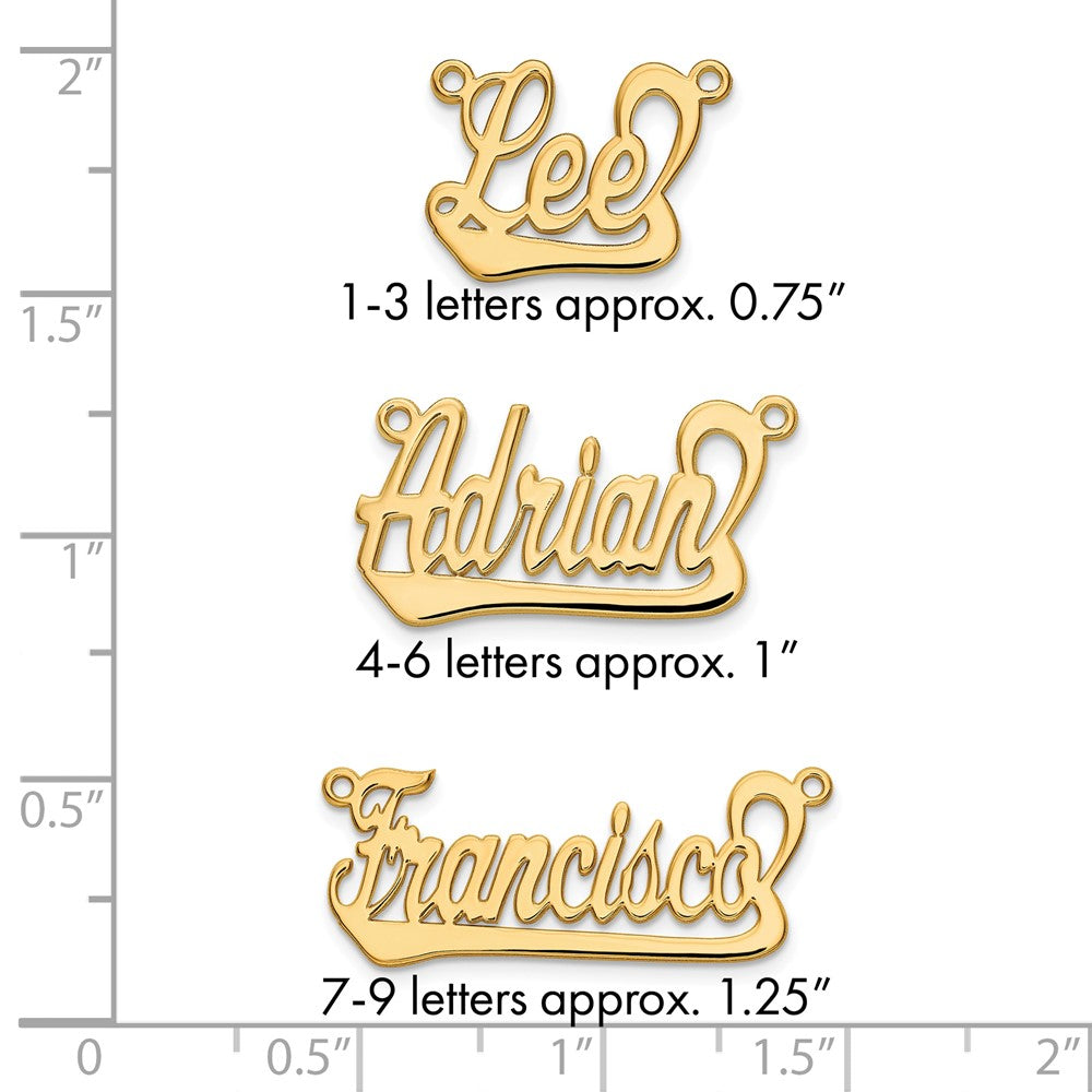 14k Yellow Gold Underlined Name Plate