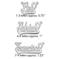 10k White Gold Underlined Name Plate