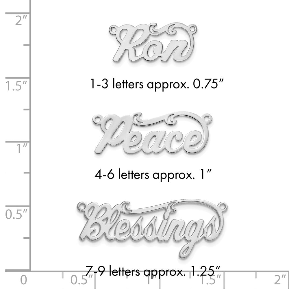 10k White Gold Name Plate