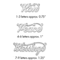 14k White Gold Polished Name Plate