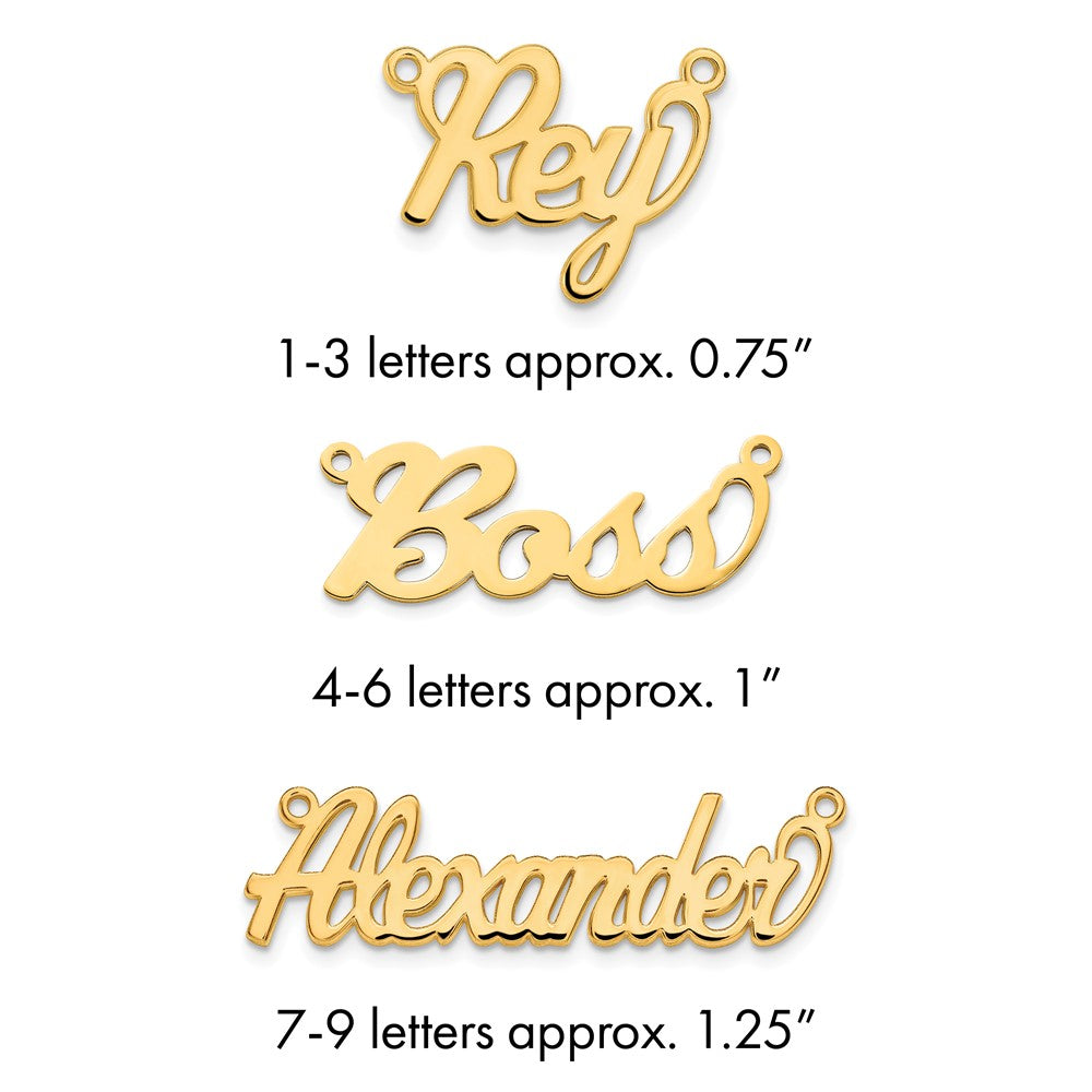 Sterling Silver/Gold-plated Name Plate