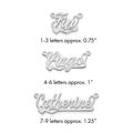 Sterling Silver/Rhodium-plated Polished Heart Name Plate