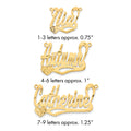 14k Yellow Gold Diamond-cut Heart Name Plate