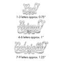 14k White Gold Diamond-cut Heart Name Plate