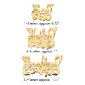 14k Yellow Gold Diamond-cut Name Plate