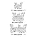 14k White Gold Diamond-cut Name Plate