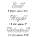 Sterling Silver/Rhodium-plated Diamond-cut Name Plate