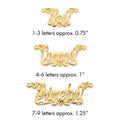 14K Diamond-cut Hearts Name Plate
