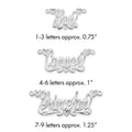 Sterling Silver/Rhodium-plated Diamond-cut Hearts Name Plate