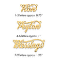 14k Yellow Gold  Diamond-cut Name Plate