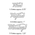 10k White Gold Diamond-cut Name Plate