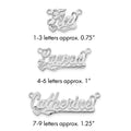 Sterling Silver/Rhodium-plated Diamond-cut Heart Name Plate
