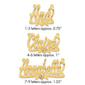 14k Yellow Gold Satin Diamond-cut Heart Name Plate