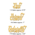 14k Yellow Gold Satin Diamond-cut Heart Name Plate