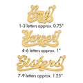 14k Yellow Gold Satin Diamond-cut Name Plate