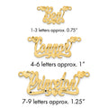 14k Yellow Gold Satin Diamond-cut Hearts Name Plate