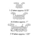 Sterling Silver/Rhod-plated Satin Diamond-cut Hearts Name Plate