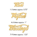 14k Yellow Gold  Satin Diamond-cut Name Plate