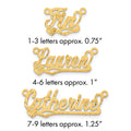 14k Yellow Gold Satin Diamond-cut Heart Name Plate