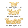 14k Yellow Gold 3D Polished Hearts Name Plate