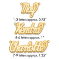 14k Yellow Gold 3D Polished Name Plate
