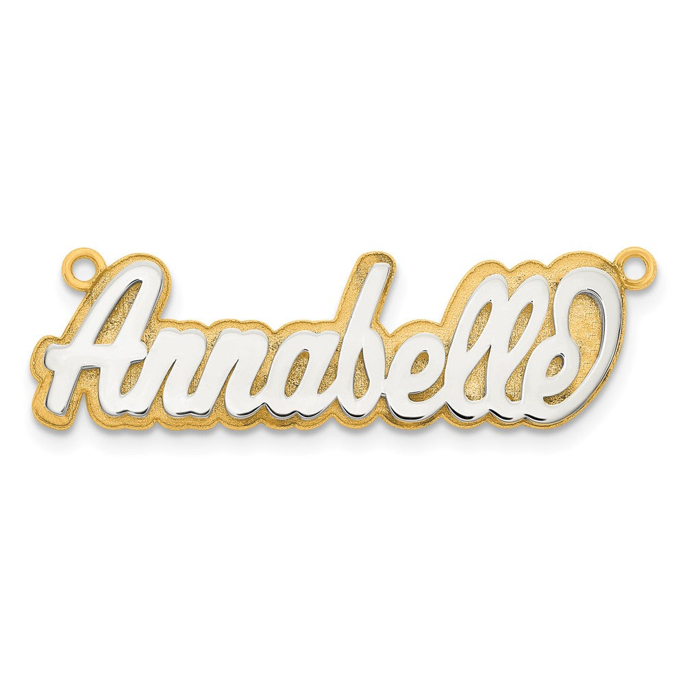 14k 3D Two-tone Polished Name Plate
