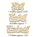 14k 3D Two-tone Satin Diamond-cut Name Plate