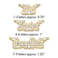 14k 3D Two-tone Satin Diamond-cut Name Plate