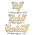 14k 3D Two-tone Satin Diamond-cut Name Plate