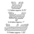 10k White Gold 3D Satin Diamond-cut Name Plate
