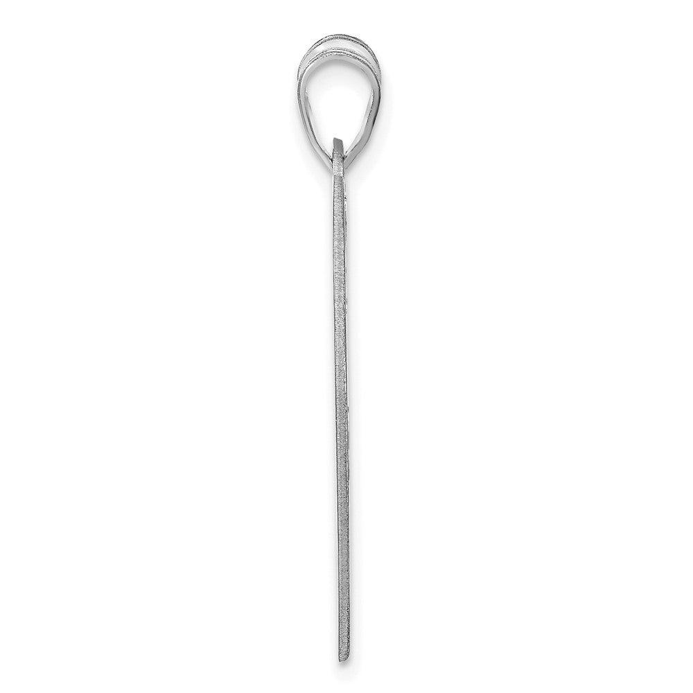 14k White Gold Large Monogram Heart Pendant