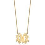 Sterling Silver/Gold-plated Monogram Necklace