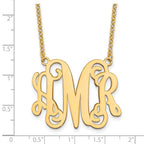 Sterling Silver/Gold-plated Monogram Necklace